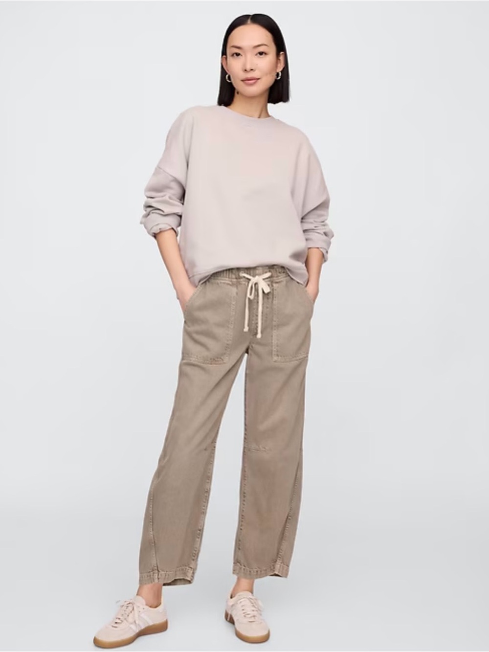 Gap Factory Women’s Mid Rise SuperSoft Pull-On Barrel Jeans NWT Size S